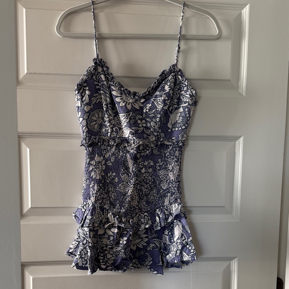 Hello Molly Blue Floral Mini Dress